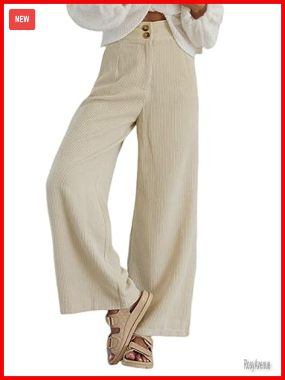 Corduroy Wide Leg Pants with Pockets High Waisted Cargo Work Casual